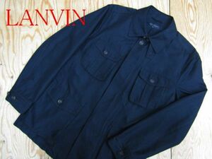 ★ランバン LANVIN★メンズ サファリジャケット風 ジップジャケット ブラック★R60331076A