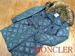 ★モンクレール MONCLER★レディース 襟リアルファー付き ライダースデザイン ダウンコート MILBROOK★R60331013B