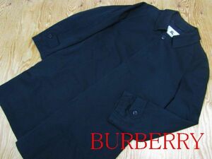 ★バーバリー BURBERRY★裏ウールノバチェック メンズ ステンカラーコート ブラック★R60331007B