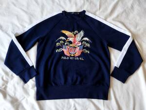  Ralph Lauren Japanese sovenir jacket embroidery hawk embroidery sweatshirt M