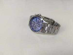 SEIKO セイコー クロノグラフ 7T92-0DW0 メンズ 腕時計 クォーツ デイト 青文字盤