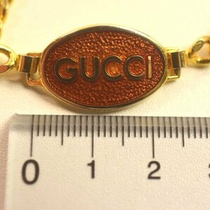 ICH【中古品】 GUCCI グッチ ブレスレット ロゴ ゴールド×レッド 〈207-240307-ss49-ICH〉の画像2