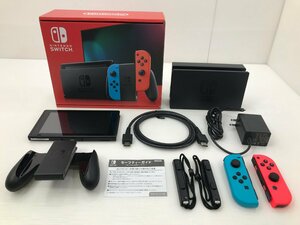 【TAG・中古】(2)★1円～★Nintendo Switch本体 新モデル ネオン ★動作確認済み ★完備品 ★保証印24/2/27　034-240306-YK-05-TAG