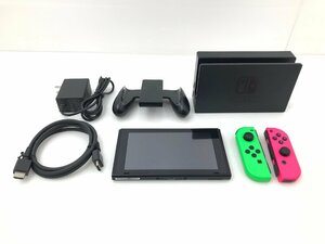 【TAG・現状品】★1円～★Nintendo Switch本体 旧モデル スプラトゥーン2モデル ★欠品多数有 ★動作OK 　034-240315-YK-20-TAG