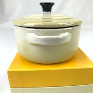 FUZ【中古美品】 LECREUSET ルクルーゼ Minicocotte ミニココット 910050-00 箱傷みあり 直径10cm 〈105-230218-Y-11-FUZ〉の画像2