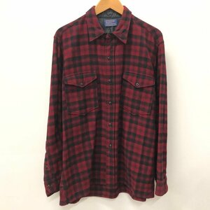 TEI 【中古品】 PENDLETON 50'S CHECK WOOL SHIRT 50年代 チェックウールシャツ RED 赤 16 1/2 〈145-240322-AT-9-TEI〉