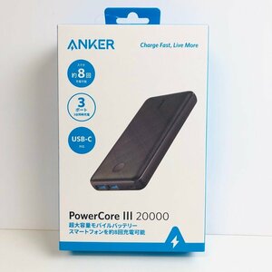 ICH【未使用品】 未開封 ANKER アンカー モバイルバッテリー PowerCore III 20000 ブラック A1364N12 〈106-240326-rk4-ICH〉