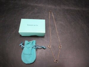 4　TIFFANY＆CO.　925在印　銀　金属にPERETTI在印　ハート3つ　ネックレス　ケース付