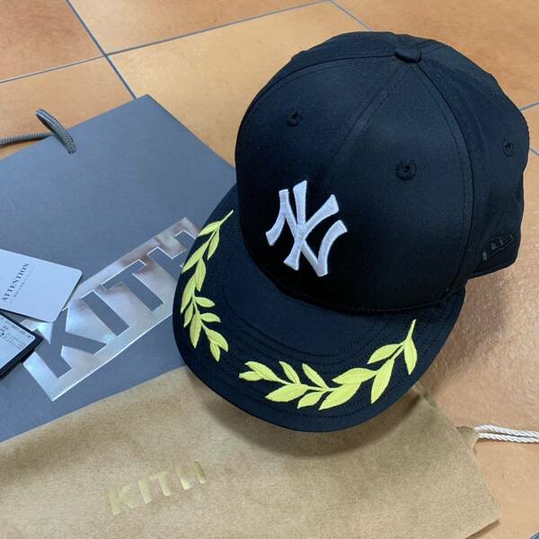 KITH TOKYO 店舗購入品 試着のみ New Era NY Yankees Laurel Low Profile 59FIFTY Size 7 3/8 58.7㎝ デッドストック レア 帽子 キャップ