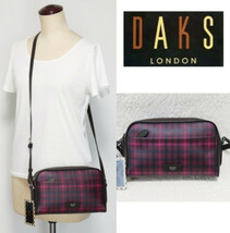 新品タグ付き【DAKS LONDON ダックス】チェック柄 ショルダーバッグ v4670_画像1