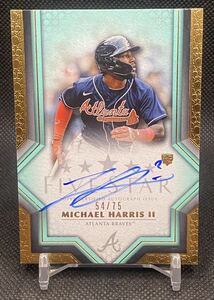 2023 Topps Five Star Michael Harris II /75 Aqua RC Auto On Card Atlanta Braves