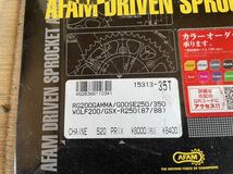 RG200GAMMA GOOSE250/350 WOLF200 GSX-R250 新品　ゴールドスプロケット_画像2