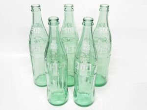 昭和レトロ ガラス瓶「コカコーラ Coca-Cola 500ml ホームサイズ」洗浄清掃済 アンティーク インテリア アート 古民家 再現 映画 写真撮影