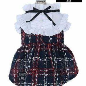 犬服 ☆ANNA SUI ツイードワンピース☆2XS 新品タグ付 