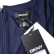 新品 DKNY 8/13号 ダナキャラン 紺 Aライン ワンピース パーティドレス 半袖 結婚式 二次会 披露宴 フォーマル お呼ばれ 発表会 輝41Y2707_画像7