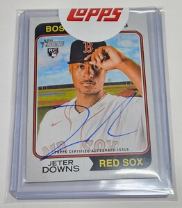 レデ戻り Topps heritage 2023 RC JETER DOWNS 直筆サインカード 直書き