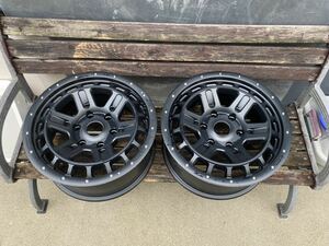  secondhand goods WORK CRAG T-GRABICⅡklag* tea gla Bick mud black 17×8J+20 6H PCD139.7 2 pcs set Shadow edition??