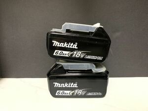 2個 美品 マキタ Makita 純正 Li-ion バッテリー BL1860B 6.0Ah 18V 雪マーク # BL1830 BL1840 BL1850 BL1460 BL1860 BL1460B 44