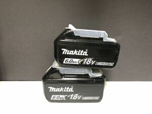 2個 マキタ 動作品 Makita 純正 Li-ion バッテリー BL1860B 6.0Ah 18V 雪マーク # BL1840 BL1850 BL1460 BL1860 BL1460 検索ワード 11 美品