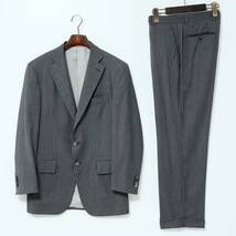 TH1469//イタリア製*イザイア/ISAIA*メンズ46/7R/グレゴリー/GREGORY/カシミア混/段返り3Bスーツ/セットアップ/ジャケット+スラックス_画像1