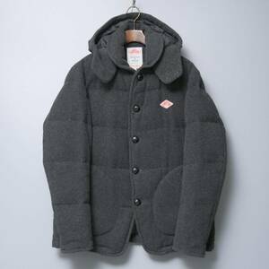 TH1855//*ダントン/DANTON×ビームス/BEAMS*メンズ42/着脱フード付き/ウールモッサ/ダウンジャケット/ブルゾン/グレー/14A-FA-001/JD-8563