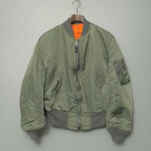 TG0695//90sヴィンテージ/米国製*アルファ/ALPHA INDUSTRIES*メンズM/MA-1/フライトジャケット/ジップアップブルゾン/MIL-J-82790J（USAF）