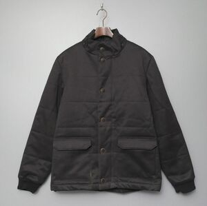 TH1687◎A.P.C. アーペーセー 中綿 ブルゾン ジップアップ ジャケット スタンドカラー ブラック系 袖口リブ サイズL