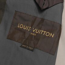 TH2436 イタリア製 ルイヴィトン/LOUIS VUITTON コットンジャケット ジップアップフーディー パーカー ブルゾン メンズ50 ブラウン_画像8