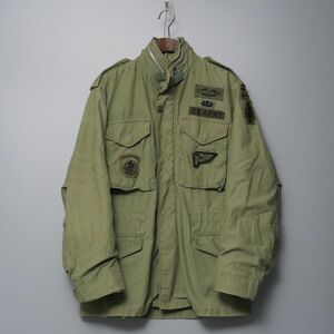 TG9966◎60’s 70's 米軍 U.S.ARMY M-65 2nd フィールドジャケット 収納フード SCOVILL アルミジップ ミリタリージャケット ヴィンテージ