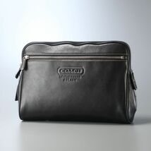 TH1748：COACH/コーチ*5068*メンズ*レザークラッチバッグ*セカンドバッグ*鞄*ブラック_画像1