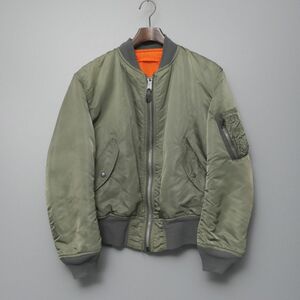 TH1618：USA製*ALPHA INDUSTRIES/アルファ*メンズ*MA-1*フライトジャケット*ミリタリージャケット*ブルゾン*SMALL