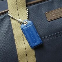 MG1195：COACH/コーチ*F70832*コーティングキャンバストートバッグ*ジップトップトート*ミニシグネチャー*鞄*ネイビー_画像7