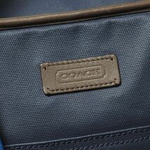 MG1195：COACH/コーチ*F70832*コーティングキャンバストートバッグ*ジップトップトート*ミニシグネチャー*鞄*ネイビー_画像8