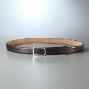 GP5822: Italy made *GUCCI/ Gucci * men's * Guccisima * signature leather belt *GGen Boss belt *105/42* Brown 