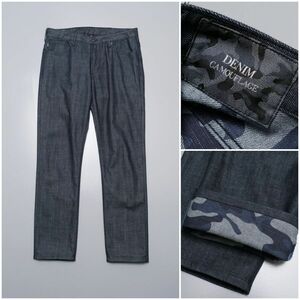 GP1898□アルマーニ ジーンズ/ARMANI JEANS*3Y6J06*裏 迷彩/カモフラ*デニムパンツ/ジーパン/ジーンズ*ダークネイビー/濃紺*メンズ*size31