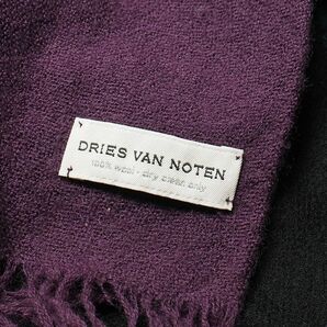 TH3049：DRIES VAN NOTEN/ドリスヴァンノッテン*パッチワーク*ウールマフラー*ストール*パープルの画像6