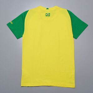 TH1396□アディダス*2010 FIFAワールドカップ ブラジル代表 南アフリカ大会 オフィシャルTシャツ*P24141*カナリアイエロー*メンズ*sizeLの画像2