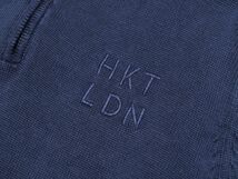 TH3013 ハケット ロンドン/HACKETT LONDON/HKTメンズS/ハーフジップセーター/コットンニット/ブルー系_画像4