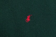 TH3175◇ポロラルフローレン/Polo by Ralph Lauren メンズM ウール 衿付き ポニー刺繍 ニット セーター プルオーバー グリーン系_画像5