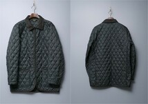 TG4386◎Eddie Bauer エディーバウアー WEATHEREDGE ウェザーエッジ キルティングライナー フード ナイロン ジップアップ コート カーキ S_画像4