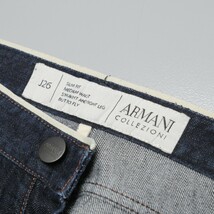 GP1893◇アルマーニ コレッツィオーニ メンズ31 J26 SLIM FIT ボタンフライ パイピング デニムパンツ ジーンズ ジーパン ネイビー系_画像8