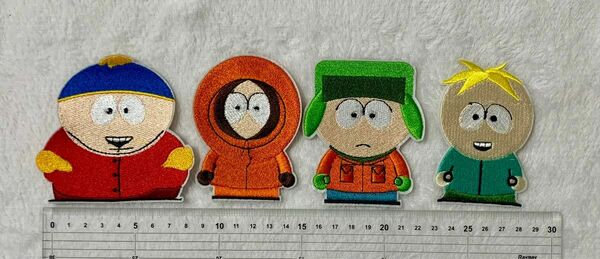 サウスパーク south park アイロンワッペン ワッペン 刺繍 刺繍ワッペン 4点セット