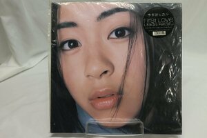 [TK3347LP] LP 宇多田ヒカル/First Love 二枚組 シールド盤 見開きジャケ 歌詞 ジャケ準美品 美盤だが反り有り 音質は良好 激レア！