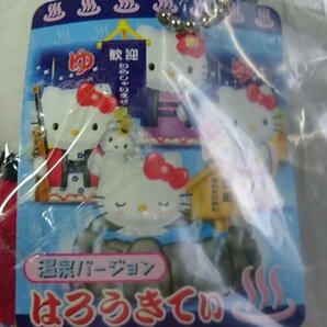 [W3878]美品 ハローキティぬいぐるみマスコット 温泉バージョン(3) 2003年サンリオ HELLO KITTY タグ付ボールチェーンキーホルダー中古送無の画像5