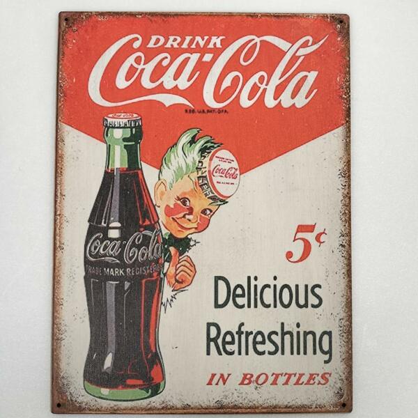 (79) コカ・コーラ ベニヤ 看板 プレート レトロ Coca-Cola