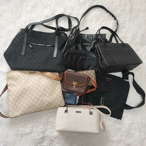 グッチ プラダ セリーヌ CELINE PRADA GUCCI ノーブランド まとめ売り バック ショルダーバッグ レザー キャンバス ナイロン gg マカダム 