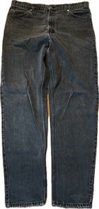 USA製 スーパブラック Levi's 550-4158 リーバイス ブラック デニム サルファ 後染め 墨黒 Vintagヴィンテージ Baggy バギー シルバータブ