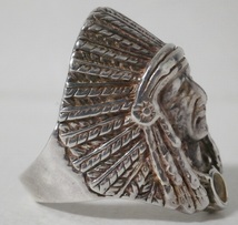 シルバー製 インディアンヘッド リング 19号 アメジスト付き Vintage Silver Ring 銀製 指輪 ネイティブアメリカン 酋長_画像8