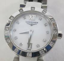 電池新品 稼働品 ロンジン 天然ダイヤ 10ポイント シェル文字盤 レディース クォーツ Longines L5.174.0 Swiss Made 31514545 腕時計_画像1