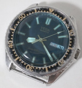 ジャンク不動 シチズン ベガ クォーツ 100m メンズ腕時計 Vintage CITIZEN VEGA 1408-396391 ダイバー デイデイト 